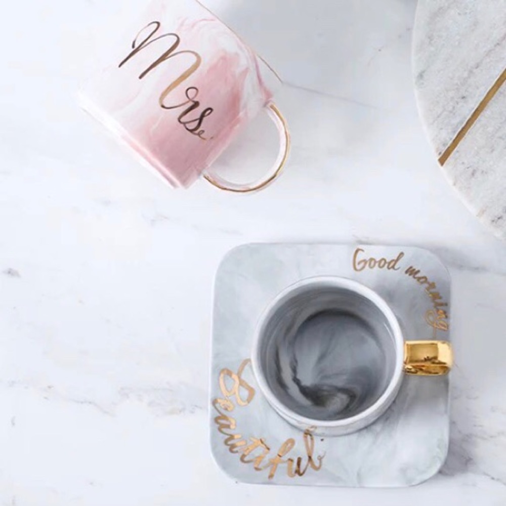 Pink Marble Printed Mug